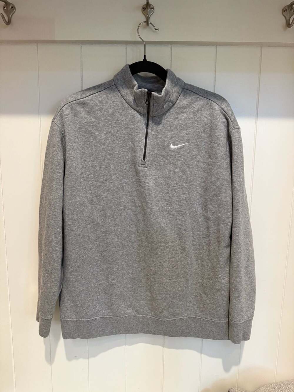 Nike Sportswear Essential Fleece 1/4 Zip Pullover Sweatshirt Grey